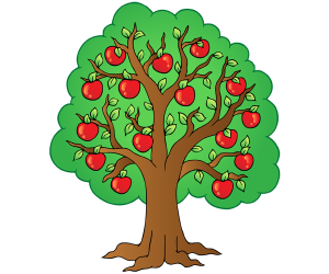 Un manzano en la cosecha de otoño Juego