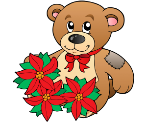 Un oso de peluche, un osito en Navidad Juego