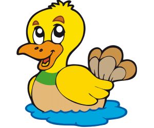 Un pato nadando en un estanque Juego