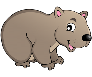 Un wombat, un marsupial que vive en madrigueras Juego