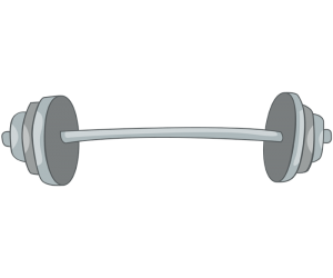 Una barra para ejercicio de levantamiento de pesas Juego