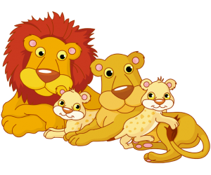 Una familia de leones Juego