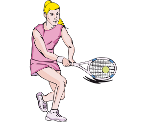 Una jugadora de tenis en los Juegos Olímpicos Juego