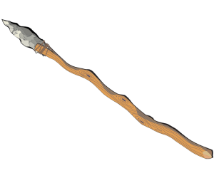Una lanza de caza, un arma prehistórica Juego