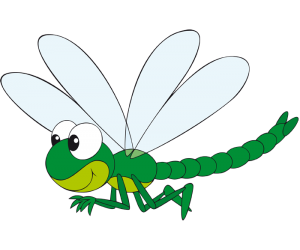 Una libélula, un insecto con grandes ojos Juego