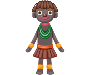 Una niña de la tribu africana Juego