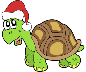 Una tortuga en las fiestas de Navidad Juego