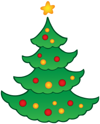 Árbol de Navidad, un abeto decorado Juego